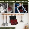 1pc Universal Anti-Slip Heat-Resistant Barbecue Oven Gloves Fireproof Kitchen Cooking Gloves Suitable for High Temperatures