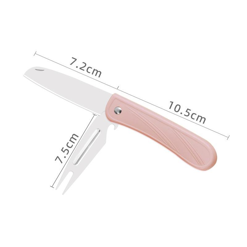 JIN NIANG ZI Домашний уличный фруктовый нож из нержавеющей стали 2-в-1 Нож для очистки овощей Многоцелевой удобный острый нож розовый