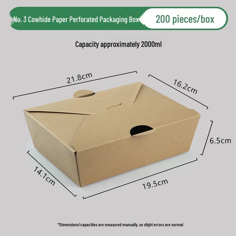 Kraft Paper Disposable Takeout Boxes