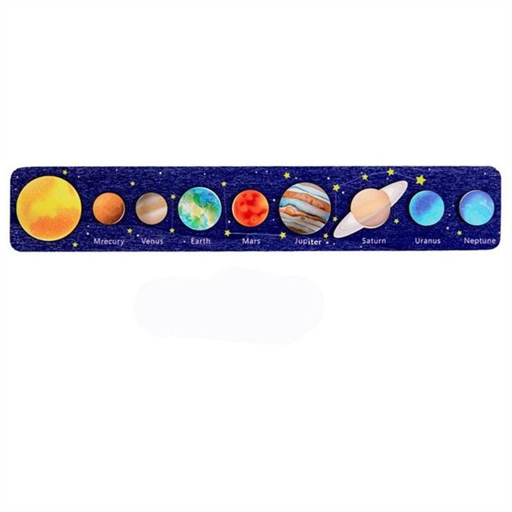 Matching Science Children Boy Girl Solar System Puzzle Jigsaw Tray Wooden Puzzle Planet Puzzles