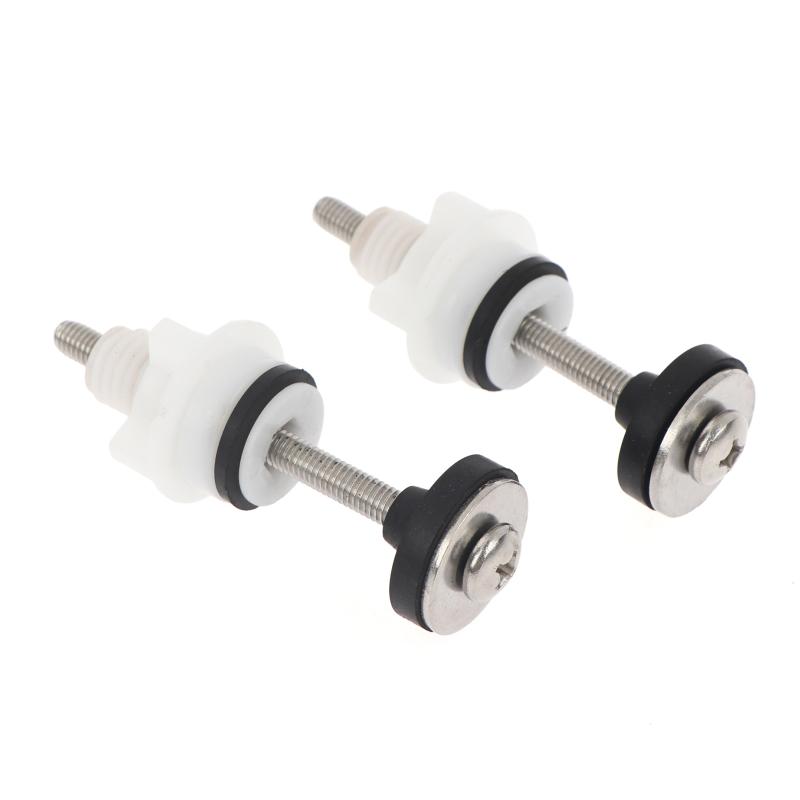 2Pcs Anti-Corrosion Toilet Tank Mounting Screw Kit Universal Fit Toilet Repair Parts for Hotel Apartment Bathroom Maintenance