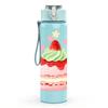 1PC Sweet Birthday Cake Print 750ml Color Plastic Sports Water Bottle Leakproof Flip Straw Lid Suitable for Sports Office Home Use