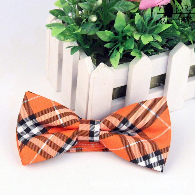 Wielokolorowa żakardowa w 100% bawełniana muszka biznesowa i casualowa