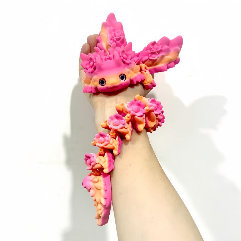 3D-Druck Spielzeug Salamander Drache Schreibtischornament Tiere Heim Büro Handwerk Weihnachtsgeschenk