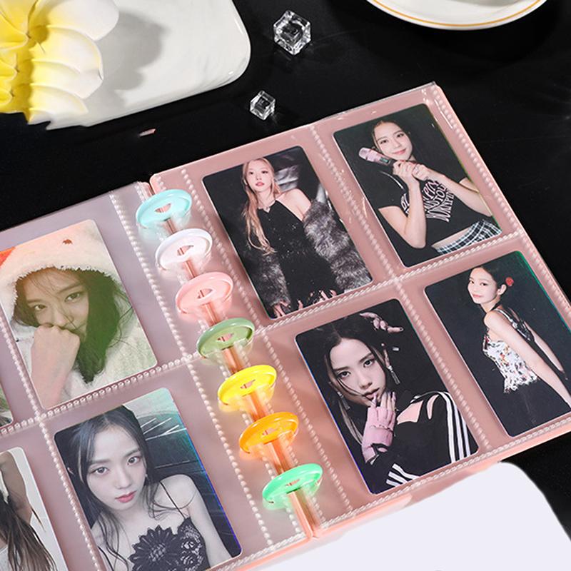 Kpop Pocard Binder 7 Girds Large Capacity Po Album Idol Cards Storage Book Transparent Binder Background Paper