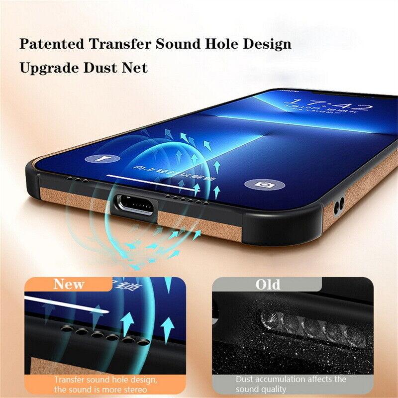 Luxury Matte Lambskin Leather Phone Case for iPhone 14 13 12 11 Pro Max X XR XS 7 8 Plus SE 2 Lens Protection Soft Cover Funda
