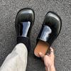 Fashion trend new one-pedal muller shoes bag head boken shoes dress upright versatile leather slippers 91519-J