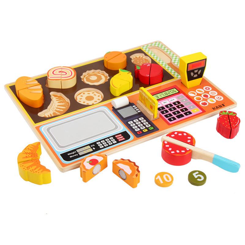 Cooking Childrens Wooden Play Set With Fruit Ice Cream Shop For Toy Creative