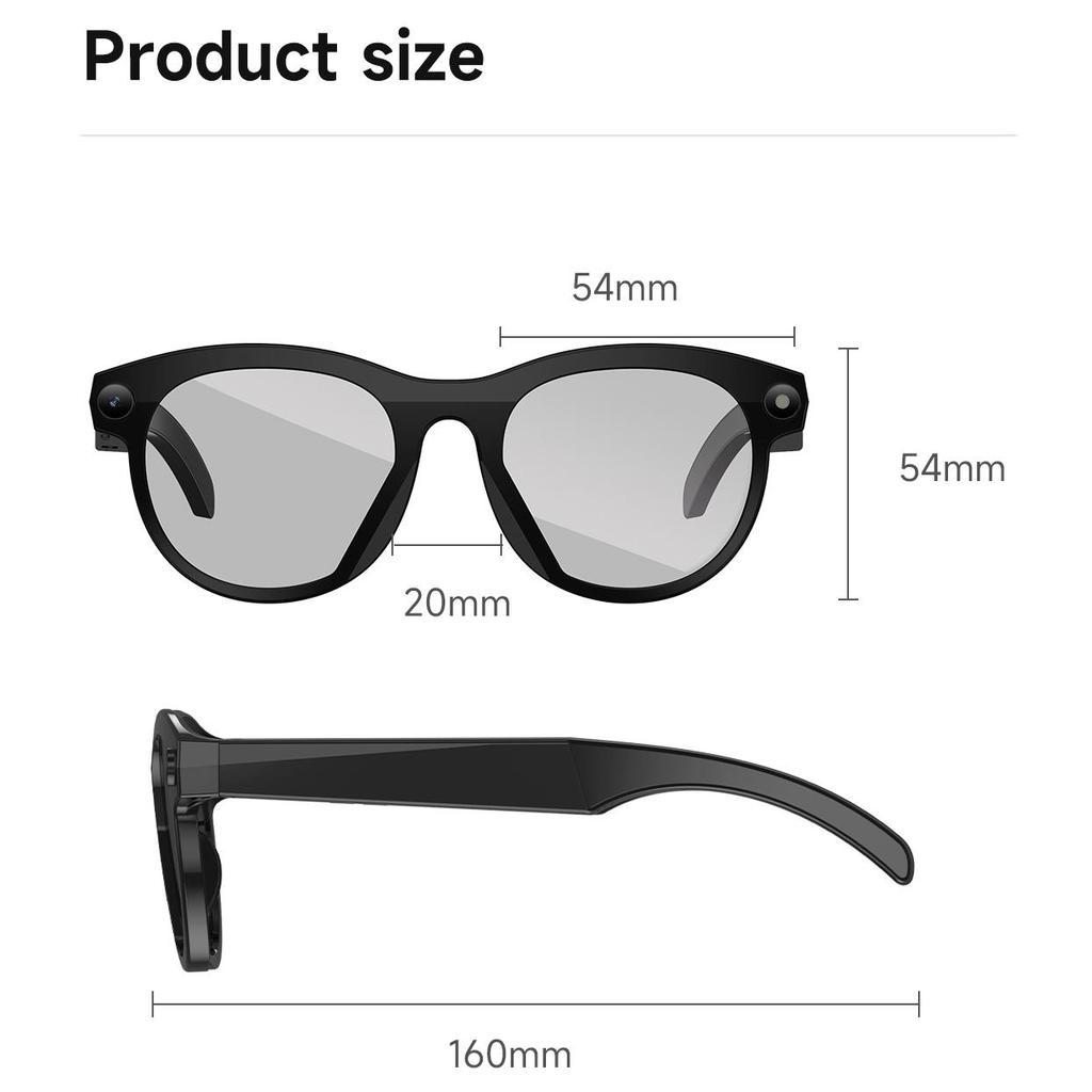 M88 Smart Glasses With Bluetooth Call AI Voice Assistant for Taking Photos And Videos Anti Blue Light Sunglasses