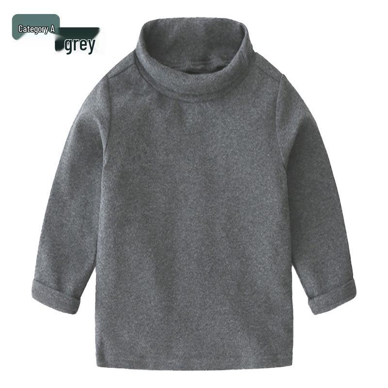 

2025 Autumn/Winter Girls Pure Cotton High Neck Long Sleeve Base Layer Top 120 cm