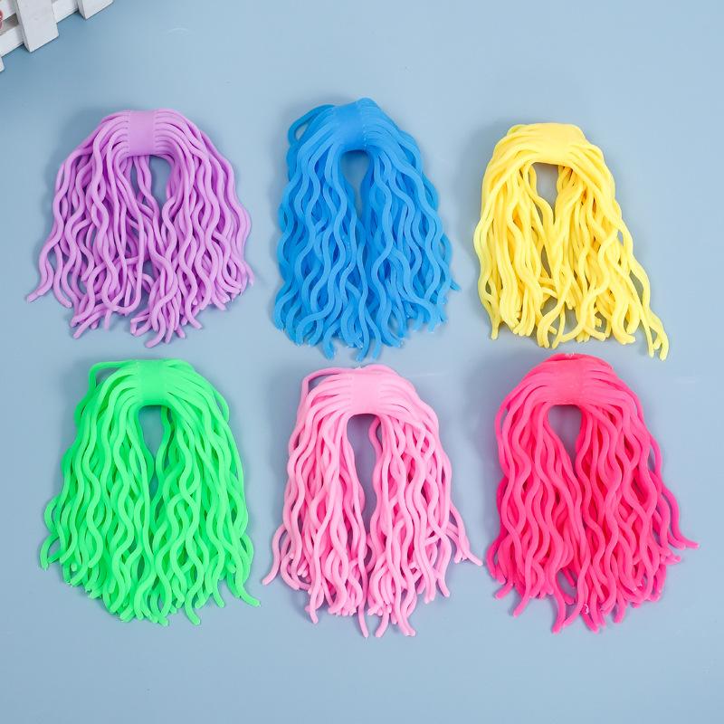 Kids  Vent Toys Sensory Toys Stress Relief Tpr Soft Rubber Lala Le Creative Decompression Spaghetti Coloured Stretchy Rope
