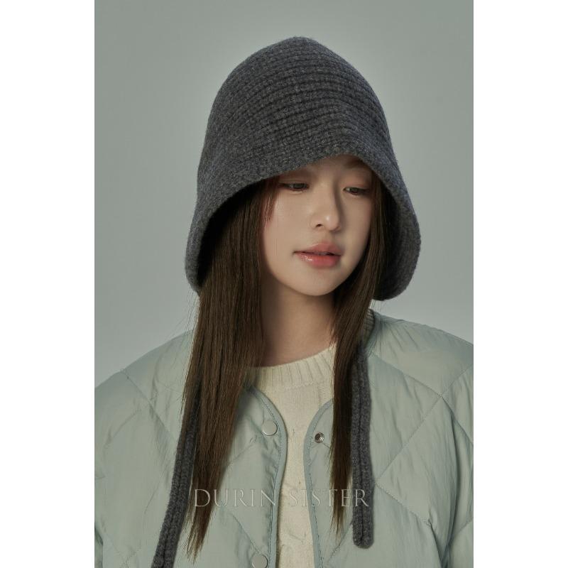 

Pure Wool Fisherman Hat Women s Autumn and Winter Knitted Ear Protection Basin Balaclava Woolen Hat Fashionable and Warm one size