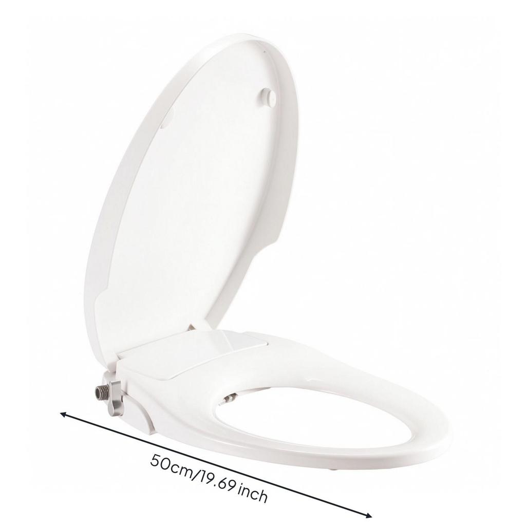 NonElectric Toilet Seat with Rinse | Adjustable Mounting Spacing, Spray