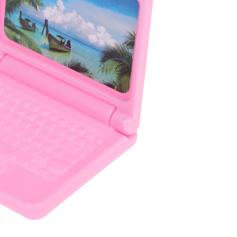 2Pcs/Set Simulation Mini Laptop Computer 1:12 Dollhouse Miniature Fashion Crafts
