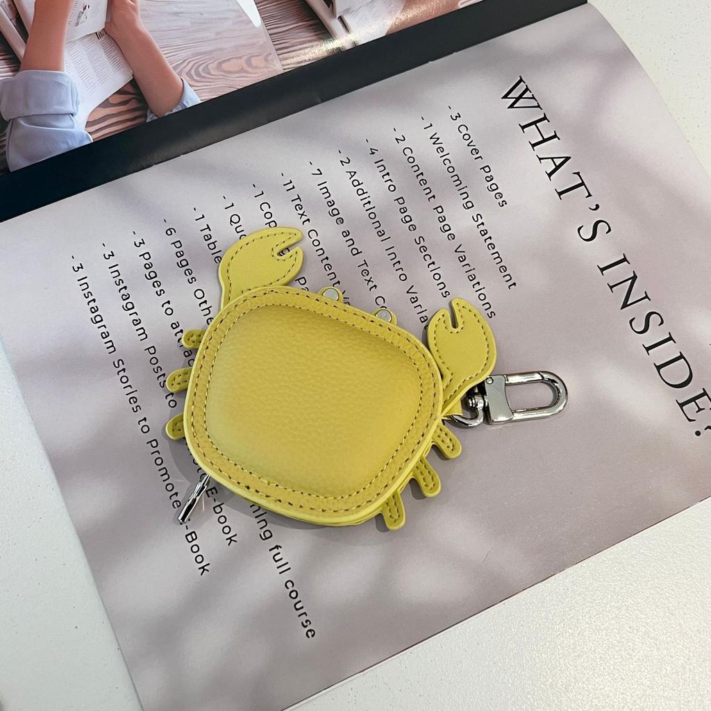 Handmade original crab bag pendant wireless bluetooth headset bag keychain change bag mouth red envelope car hanging