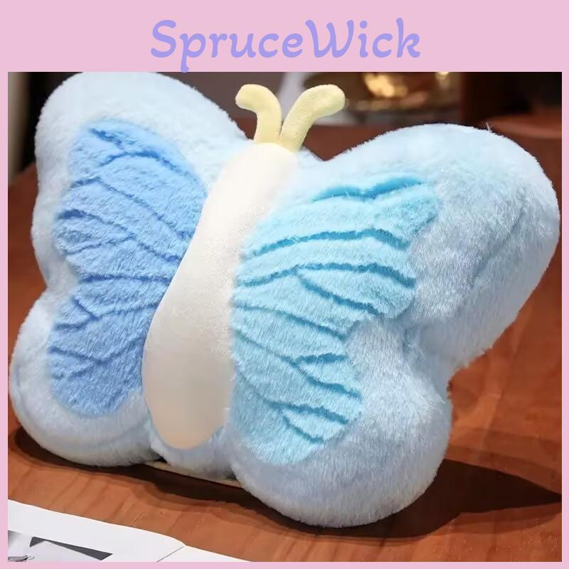 Cute Girl Butterfly Plush Pillow With Soft Polyester Filling For Bedside Decor And Gifts