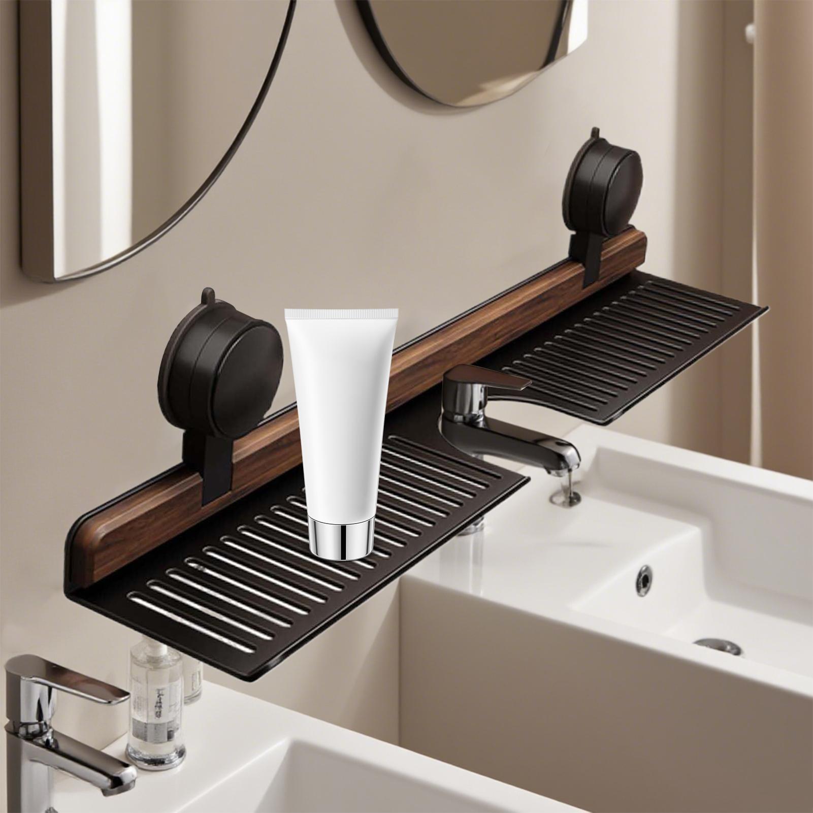 

Bathroom Shelf Suction Cup Wall Mount Shower Shelf Over Faucet Sink Rack Shampoo Holder No Drill Storage Rack Tray Stand Holder CN