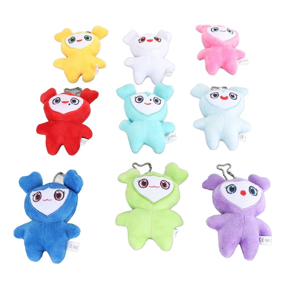 9 Stück Koreanisches Idol Bild Cartoon Puppen Entzückender Ausdruck PP Baumwollfüllung Weiche Plüsch Stoffpuppen