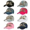 Outdoor Women Hat Rhinestone Flower Sports Baseball Cap Cowboy Sun Hat