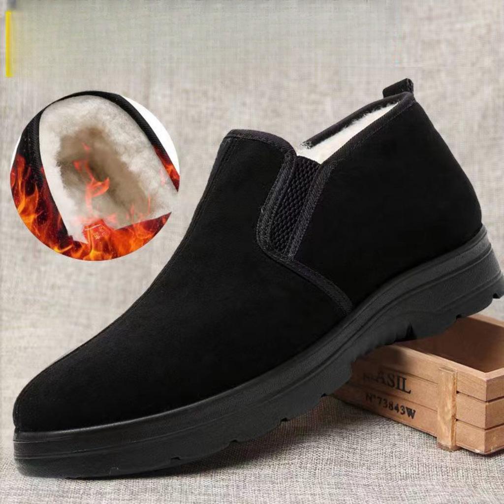 

Теплі, Утеплені Зимові Снігові Чоботи для Літніх Чоловіків - Великий Розмір, Бавовняні Черевики в Стилі Старого Пекіна для Літніх Людей 40