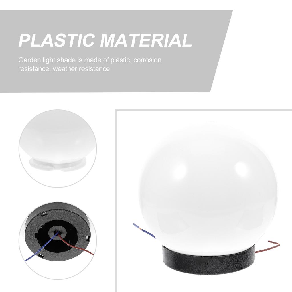 Post Lamp Shade Outdoor Globe Plastic Light Cover Replacement Dome Lampshade for Garden Patio Porch Walkway Exterior Use