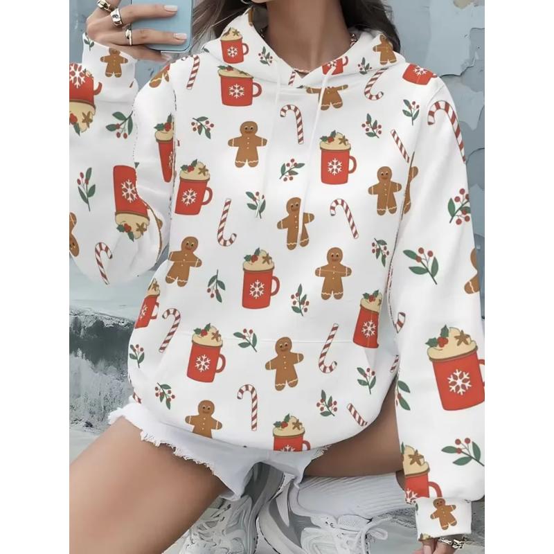 Fashion Women's Hooded Sweater 3D Casual Color Printing Casual Long Sleeve Sweater