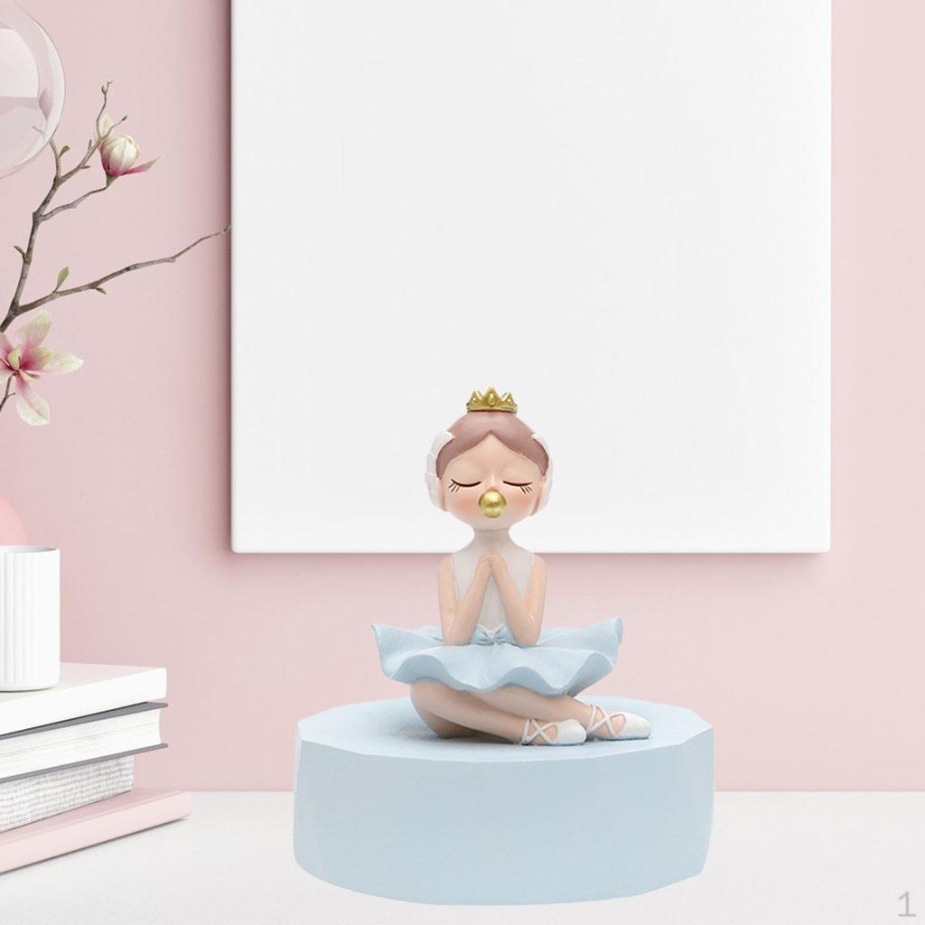 

Music Box Girl Figurine Musical Box, Room Bedside Home Decor Christmas Wedding Birthday Gift синій