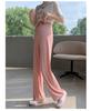 2024 Spring/Summer Maternity Wide-Leg Ice Silk Pants - Breathable, Lightweight, Loose Fit
