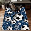 Crystal Velvet Football Printed Area Rug for Bedroom, Living Room, And Home Decoration. Non-Slip Mat Suitable for Bedside And Office Chair
