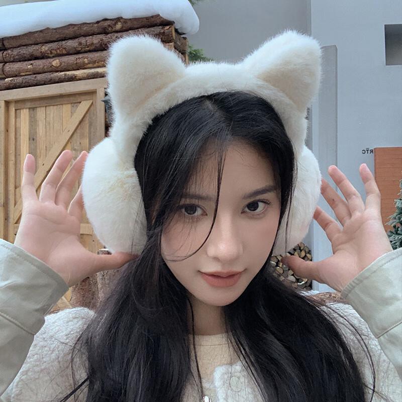 Милые женские плюшевые зимние наушники