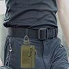 Mini Tactical Pouch Zippered EDC Utility Pouch with Carabiner Military Keychain Pouch Wallet for Belt Backpack Camping Hiking Hunting