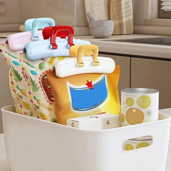 Snackbeutel-Klammern Multifunktionale Verschlussklammern für Snackbeutel Gewürz Tee Mehlbeutel Starker luftdichter Verschluss Einfache Einhandbedienung Kunststoff Küche