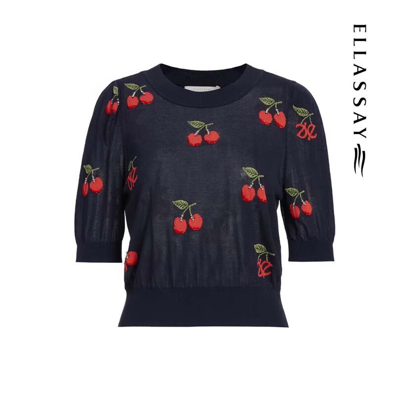 ELLASSAY Women's Jacquard Knit Top