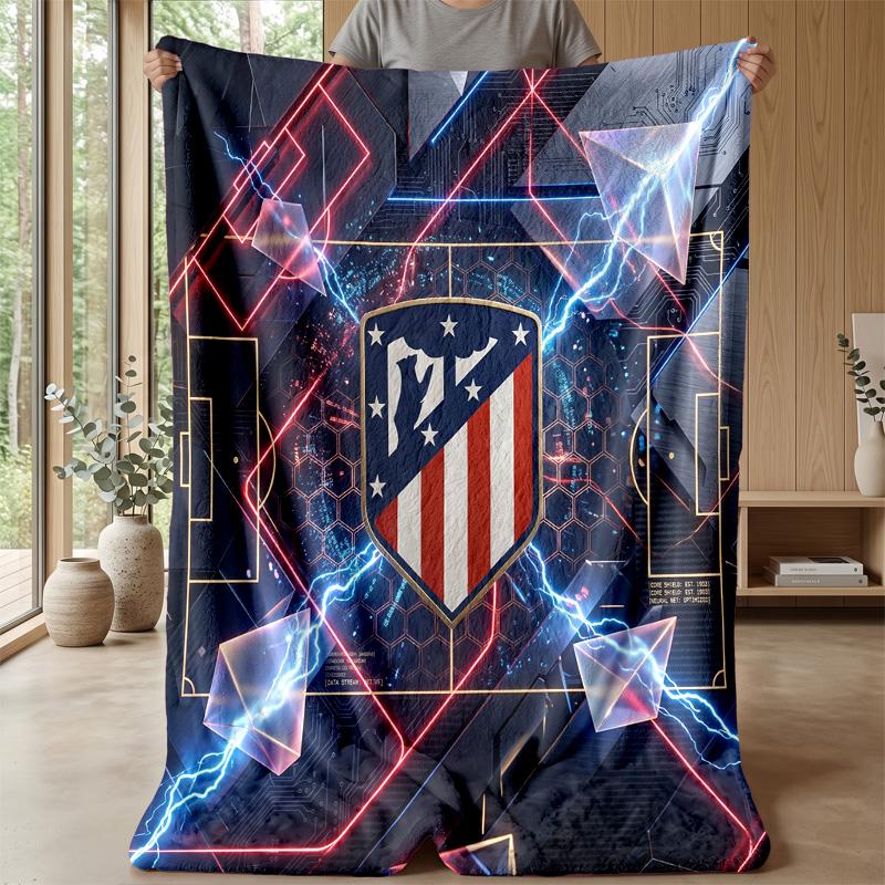 Atletico Madrid Theme blanket Soft Flannel Blanket Plush Throw Blanket Cozy Sofa Bed Blanket for Home Decor