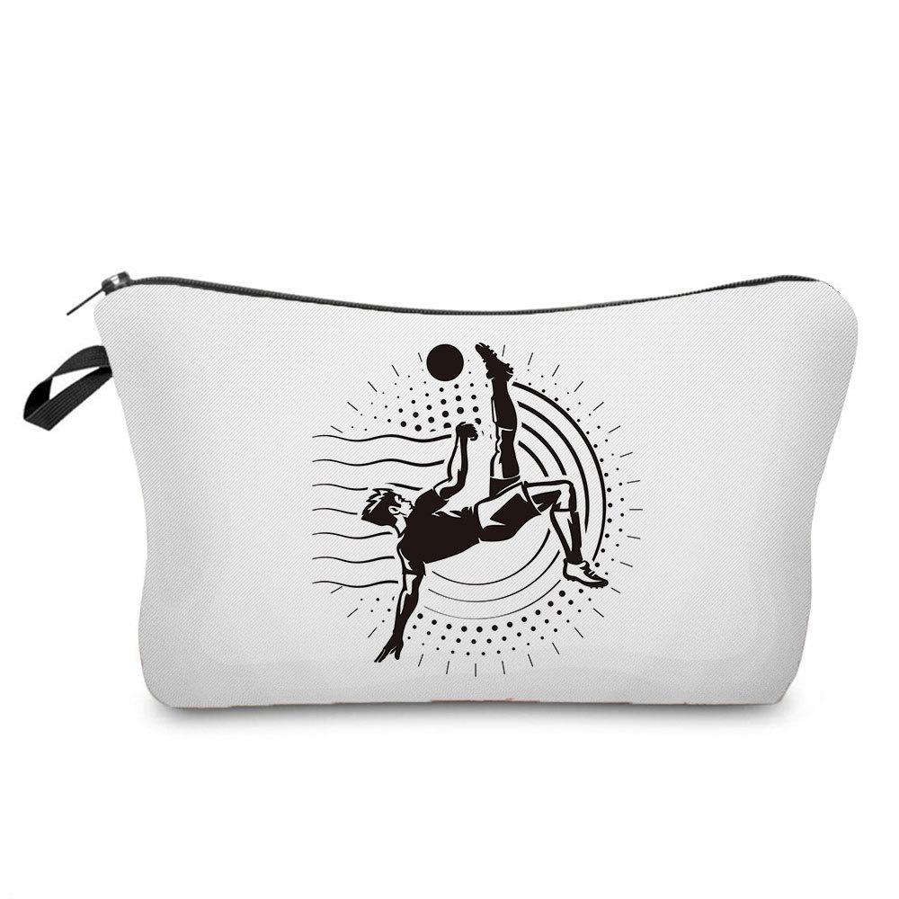 Women athlete Print Cosmetic Bag Toiletries Organize Travel Storage Case 6681