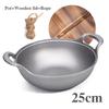 Old style iron pot Uncoated fryer Stew pot Frying pan Non stick pot Flat bottomed induction cooker gas universal boiler wok  pan