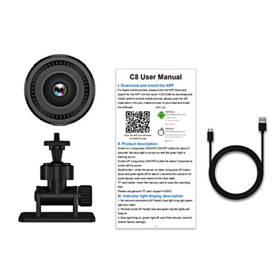 WiFi Wireless Camera 1080P HD-compatible Night Vision Indoor Home Security Camera Outdoor Surveillance Camera Portable Mini Sport Action Camera