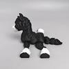 1Pc Random Color All-In-One Molding 3D Printed Horse Simulated Statue Cute Horse Joint Tail Movable Figurine Office Decor