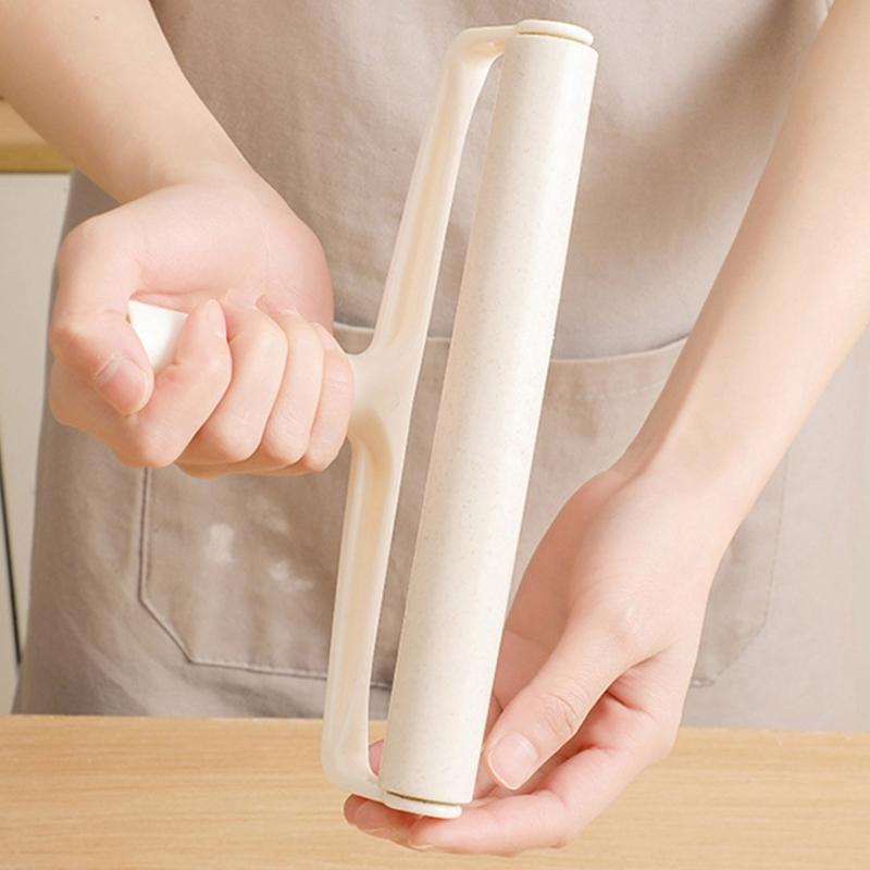Natural Wood Rolling Pin Nonstick Roller Dough Roller for Easily Pastry and Fondant Preparation in Kitchen