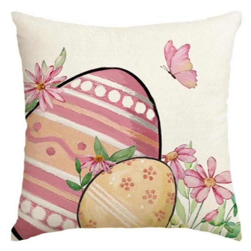 Nordic Easter Pattern Home Decor Pillowcase Bedroom Living Room Sofa Decoration Polyester Cushion Cover with Zipper