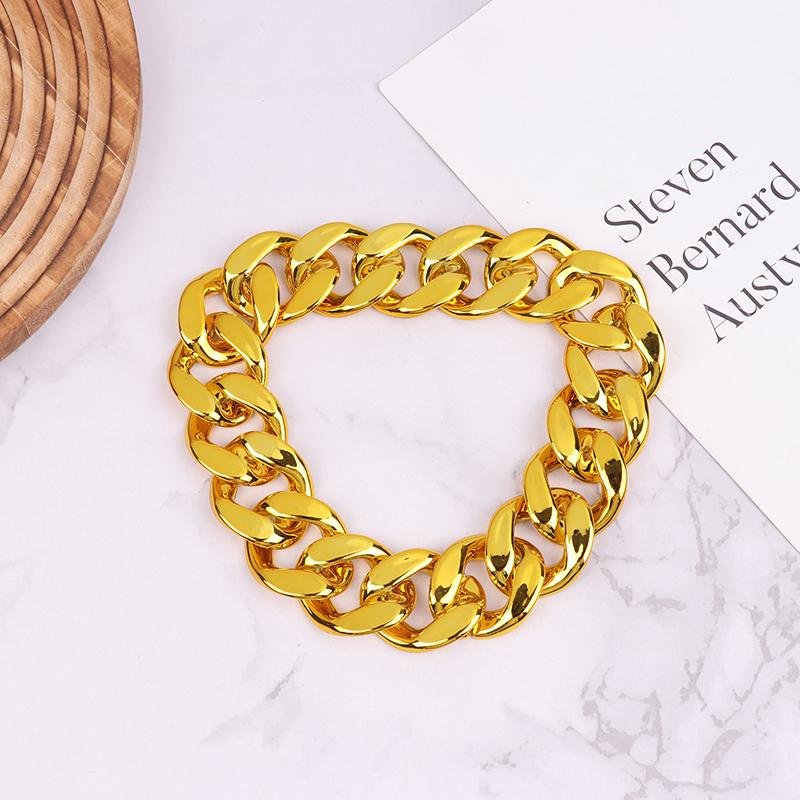 

Золотая цепь Собачий ошейник Широкий Сверхпрочный Металлический Собачий ошейник Ювелирные изделия для питомцев Аксессуары 40CM золотой