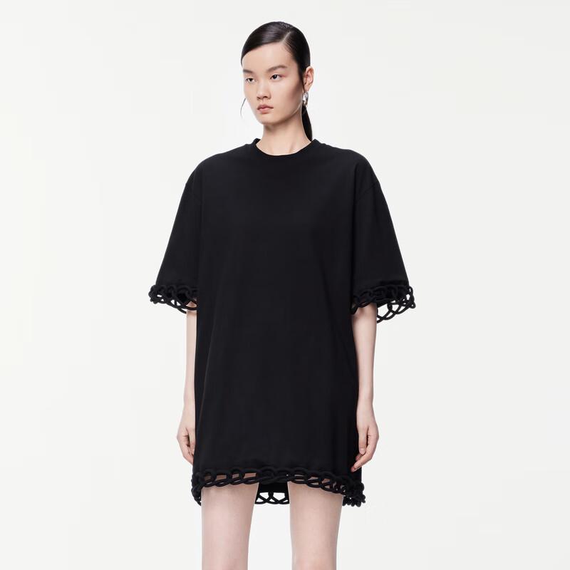 

JNBY 24 Summer Loose Round Neck Short Sleeve T-Shirt Dress S