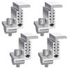 4 Packs Solar Panel Mounting Brackets Adjustable End Panel Clamp Aluminum Bracket For Solar Panel Photovoltaic Mounting