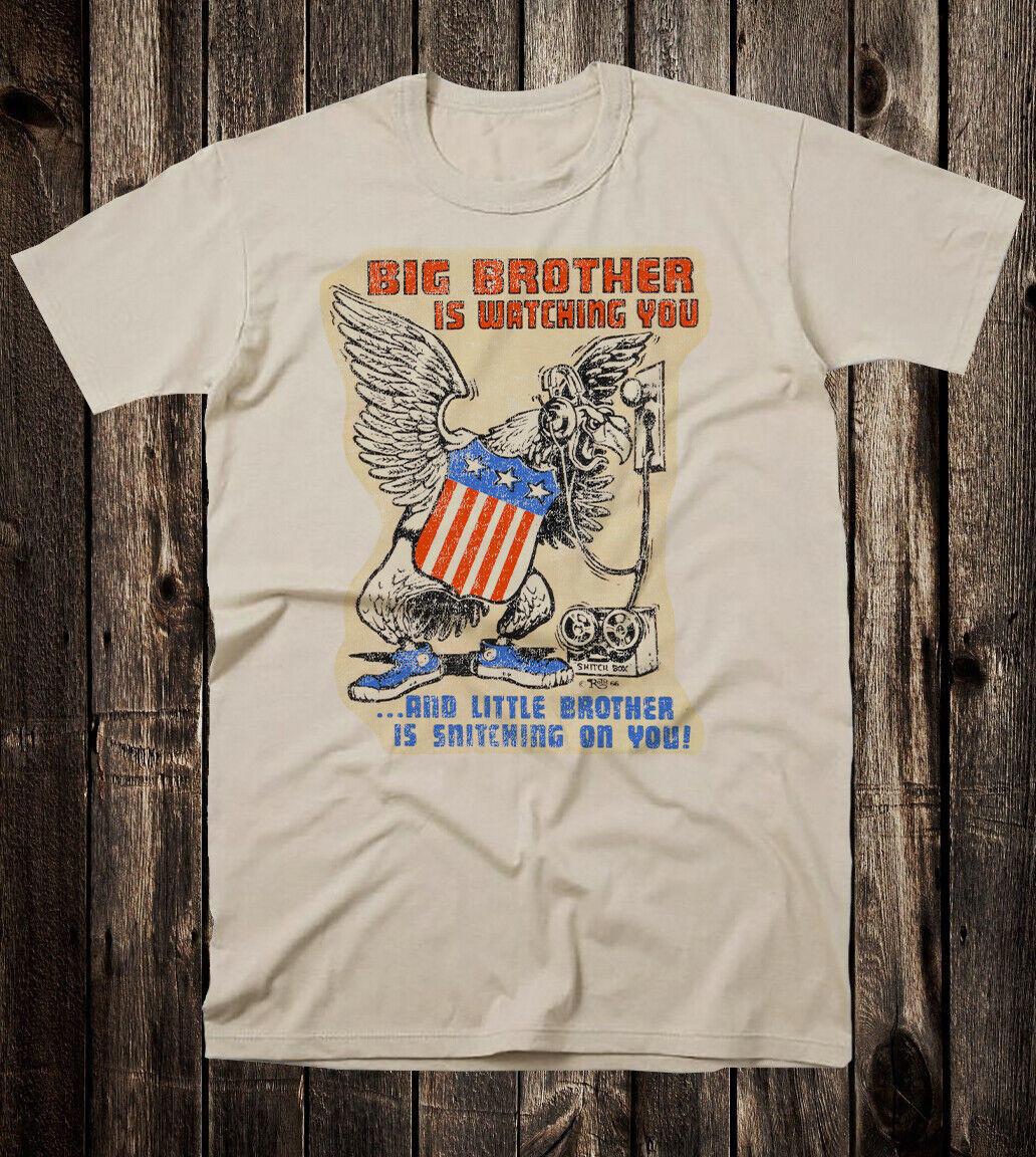 Retro Hot Rod T Shirt Tee Cotton Ed Big Daddy Roth Big Brother Is Watching XXL