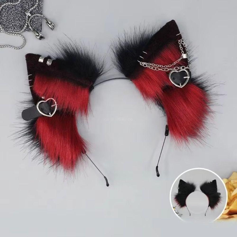 Hairpin Plush Headband Belt Halloween Cosplay Costume Fashion Cat Ear Lolita Hair Band  Girls