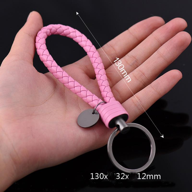 New Creative Tungsten Steel Braided Rope Keychain Leather Key Chain Handmade Doll Pendant Party Gift Small Jewelry