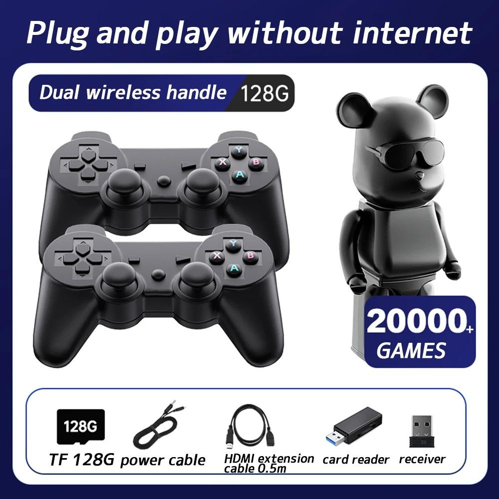 

Игровая консоль Super Violent Box Bear 32/64/128 ГБ 10000/15000/20000 + Classic 4K HDMI HD Plate 25 эмуляторов застряли в игре 128G,Esports controller чёрный