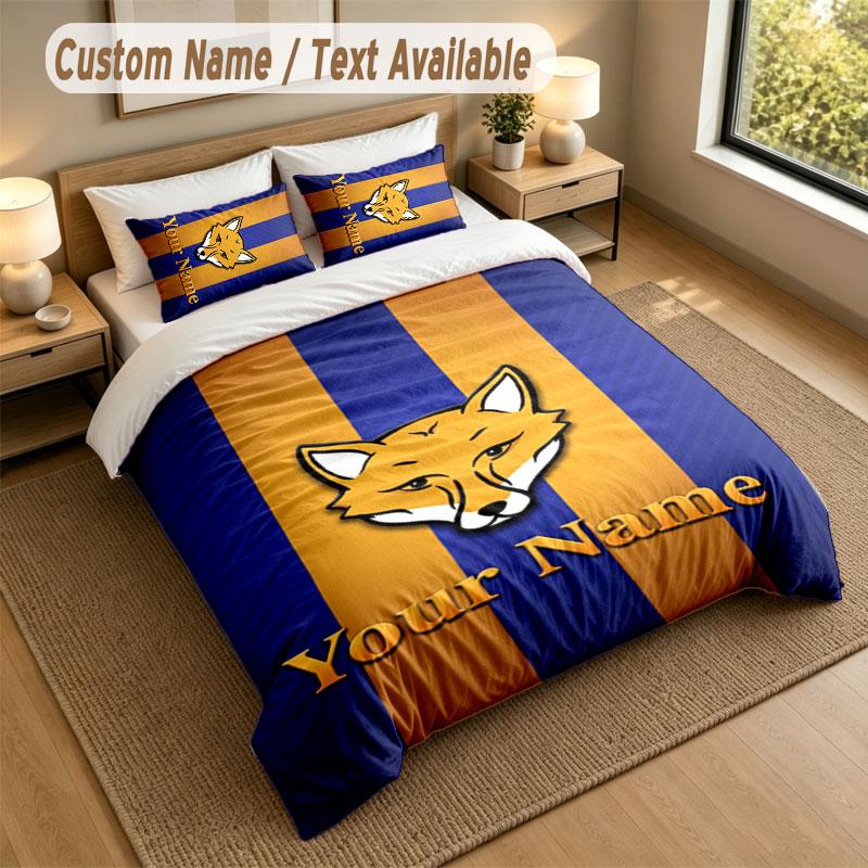 Bedding Set 1 Duvet Cover 2 Pillowcases Leicester City Print Soft Bed Linen Bedroom Decor
