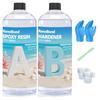 Renobond Epoxy Resin, Two-Part Resin, Large Capacity 948ml/32oz (Part A + Part B), Hypoallergenic, Highly Transparent, High Hardness, Non-Yellowing, S