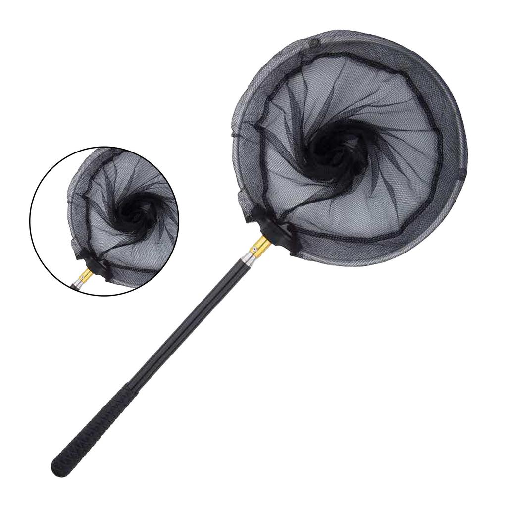 Fishing Net Round Head Fish Landing Net Catch Mesh 1.5m Long Pole Stainless Steel